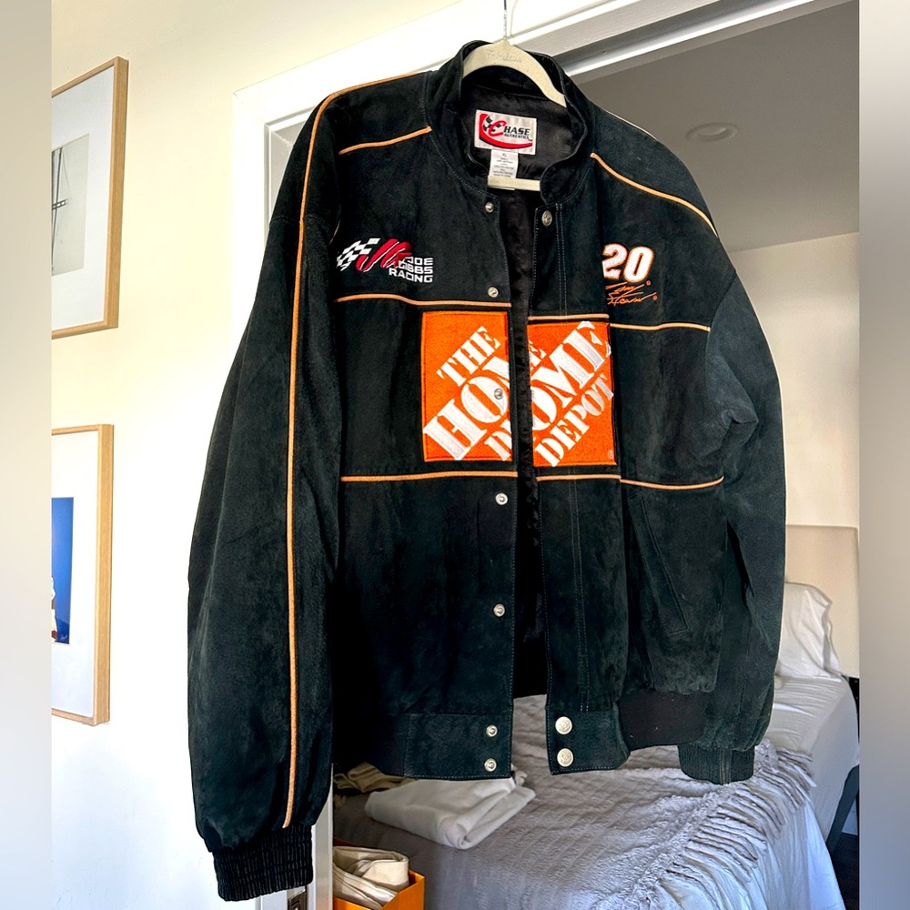Chase Authentics 100% leather suede racing jacking, vintage